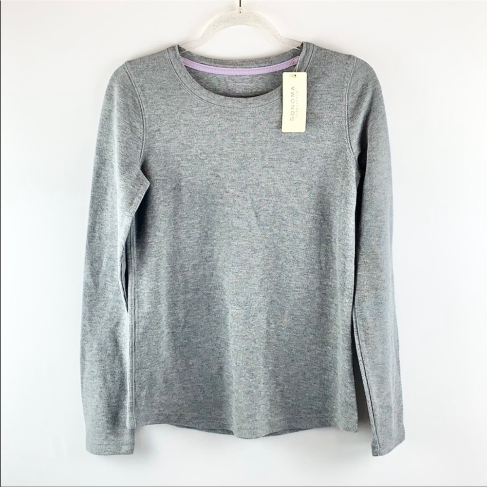 SONOMA | 🐺Heather Gray Crewneck Long-Sleeved Thermal Shirt Top